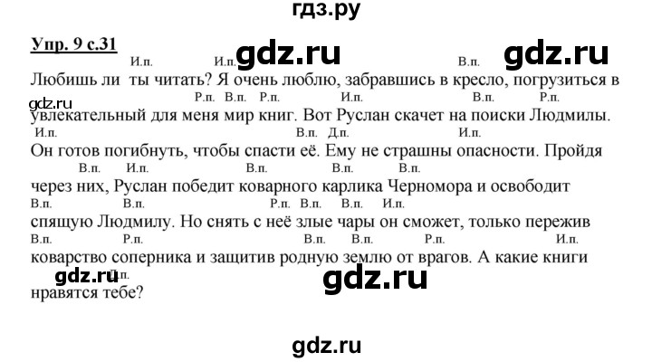 ГДЗ по русскому языку 4 класс Желтовская рабочая тетрадь  часть 2. страница - 31, Решебник №1 2015