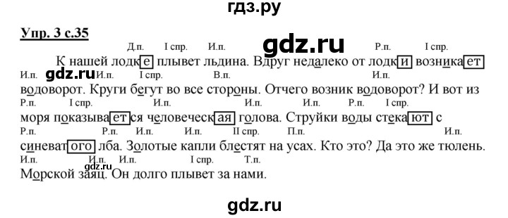 ГДЗ по русскому языку 4 класс Желтовская рабочая тетрадь  часть 2. страница - 35, Решебник №1 2015