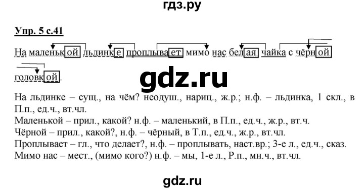 ГДЗ по русскому языку 4 класс Желтовская рабочая тетрадь  часть 2. страница - 41, Решебник №1 2015