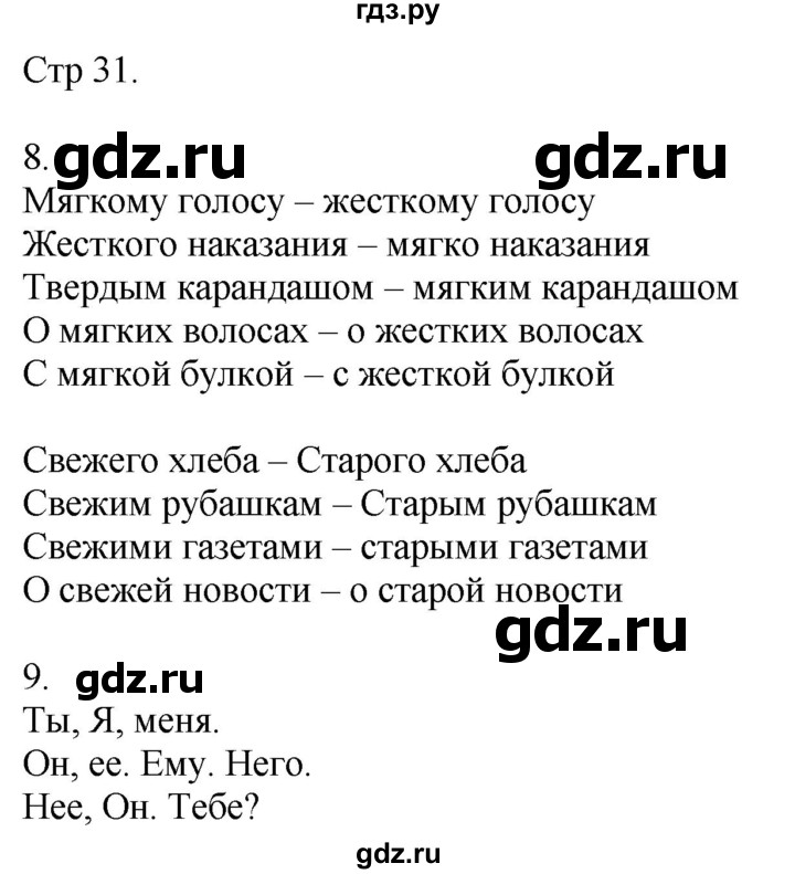 ГДЗ по русскому языку 4 класс Желтовская рабочая тетрадь  часть 2. страница - 31, Решебник 2023