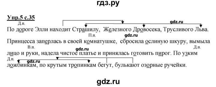 ГДЗ по русскому языку 4 класс Желтовская рабочая тетрадь  тетрадь №1. страница - 35, Решебник №1