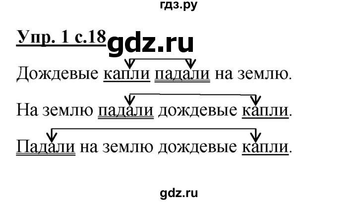 ГДЗ по русскому языку 3 класс Желтовская рабочая тетрадь  тетрадь №1. страница - 18, Решебник №1 2017