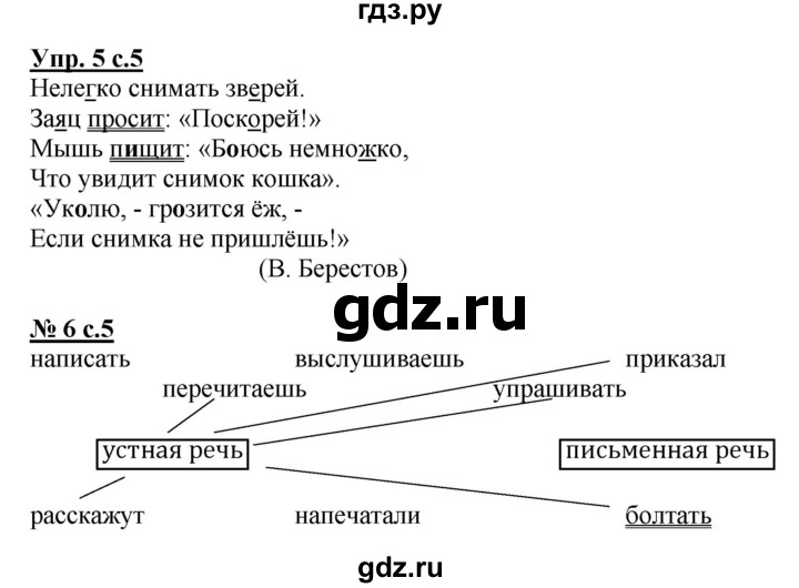 ГДЗ по русскому языку 3 класс Желтовская рабочая тетрадь  тетрадь №1. страница - 5, Решебник №1 2017