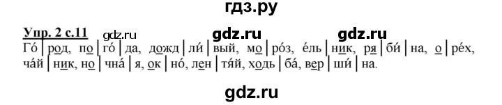 ГДЗ по русскому языку 2 класс Желтовская рабочая тетрадь  часть 1. страница - 11, Решебник №1 2017