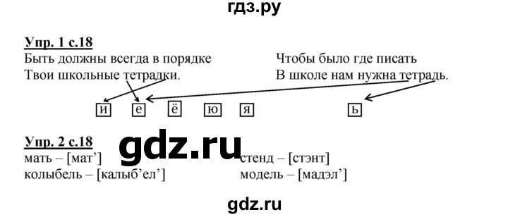 ГДЗ по русскому языку 2 класс Желтовская рабочая тетрадь  часть 2. страница - 18, Решебник №1 2017