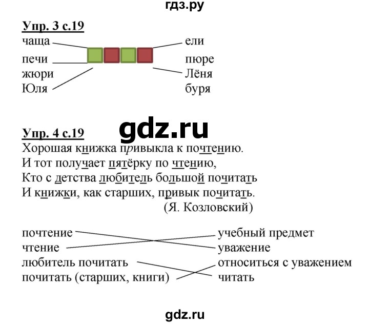 ГДЗ по русскому языку 2 класс Желтовская рабочая тетрадь  часть 2. страница - 19, Решебник №1 2017