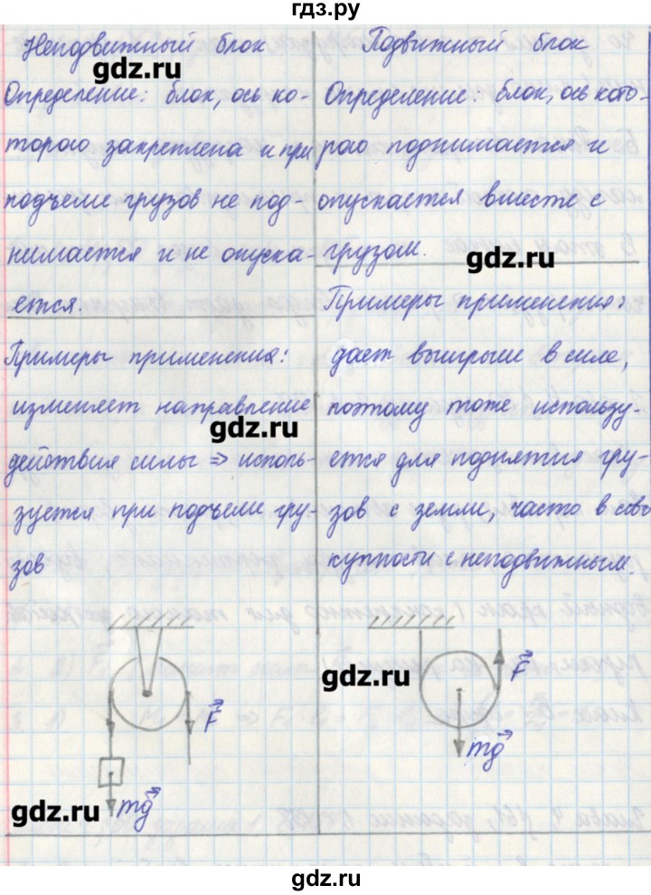 ГДЗ по физике 7 класс Касьянов рабочая тетрадь  страница - 138, Решебник №1