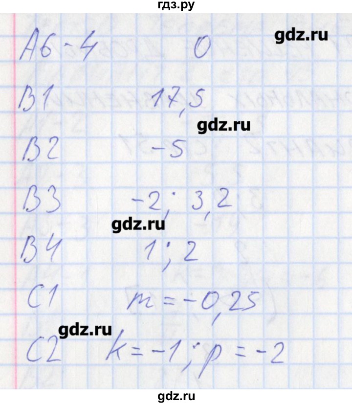 ГДЗ по алгебре 8 класс Черноруцкий контрольно-измерительные материалы  страница - 53, Решебник