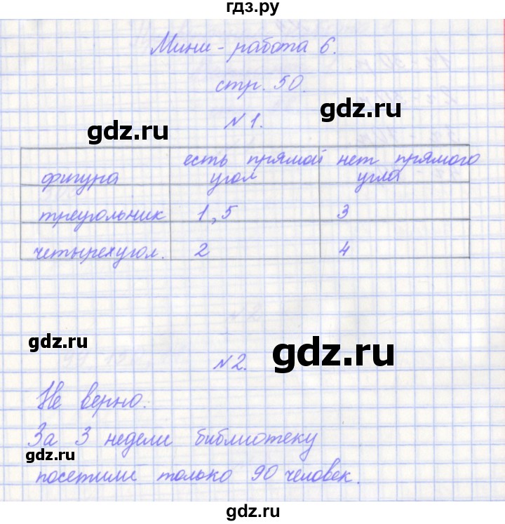 ГДЗ по математике 4 класс Рыдзе готовимся к всероссийской проверочной работе. Рабочая тетрадь (ВПР)  страница - 50, Решебник