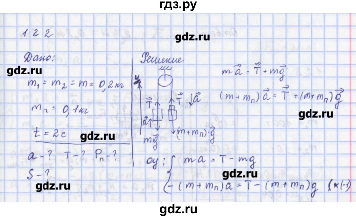 ГДЗ по физике 9 класс Пурышева рабочая тетрадь  задание - 122, Решебник №1