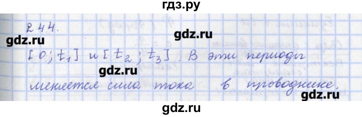 ГДЗ по физике 9 класс Пурышева рабочая тетрадь  задание - 244, Решебник №1