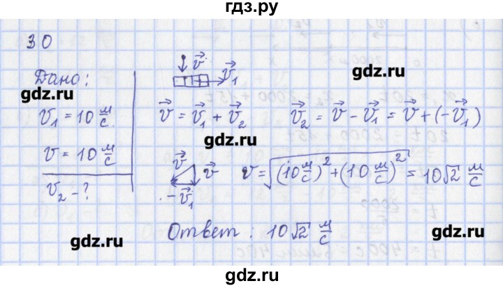 ГДЗ по физике 9 класс Пурышева рабочая тетрадь  задание - 30, Решебник №1