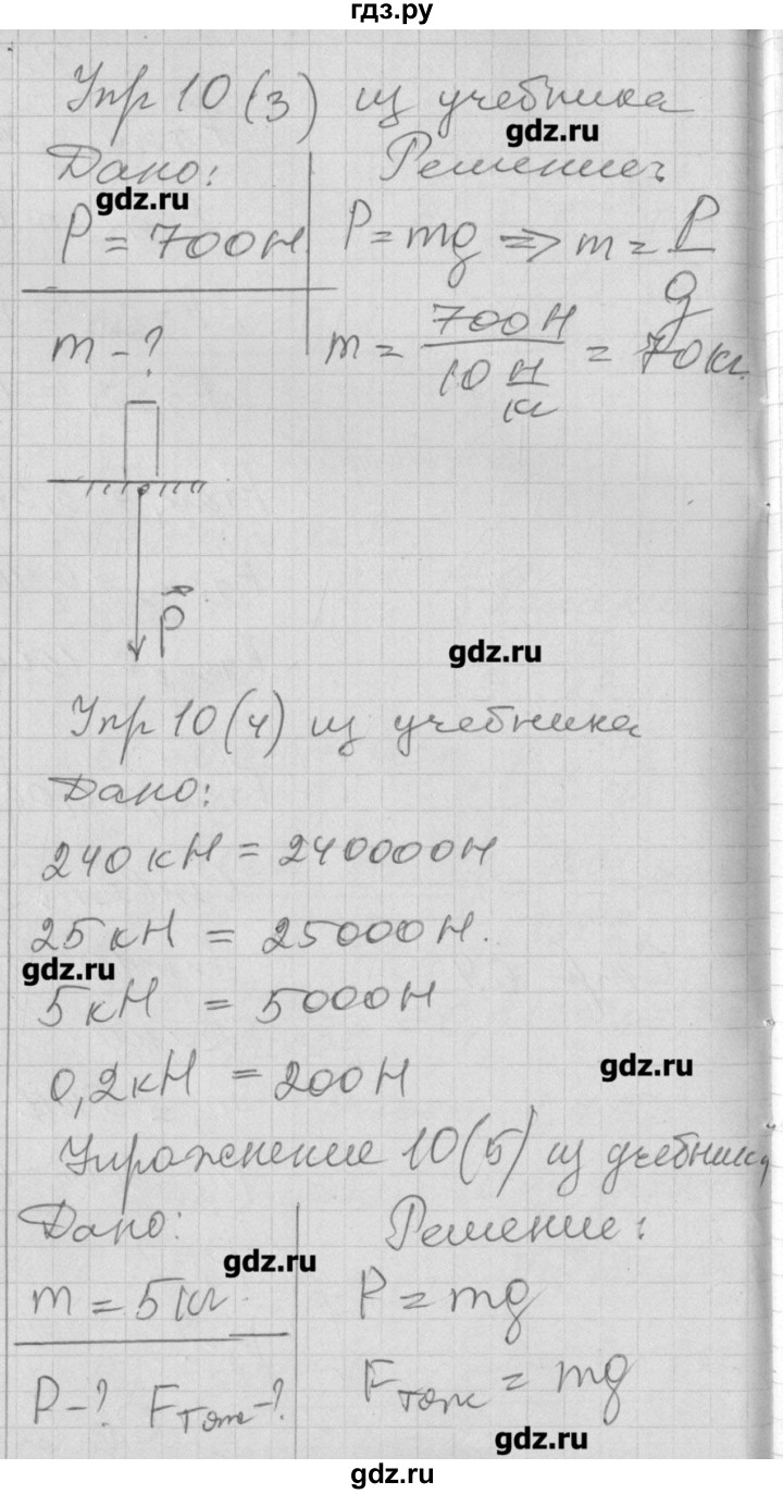 ГДЗ § 28 физика 7 класс рабочая тетрадь Перышкин