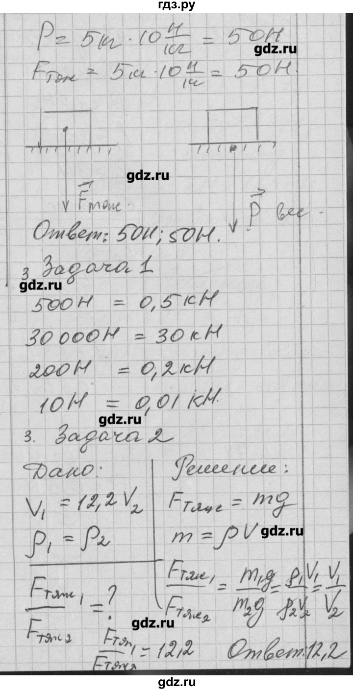 ГДЗ по физике 7 класс Перышкин рабочая тетрадь  § - 28, Решебник к тетради 2017