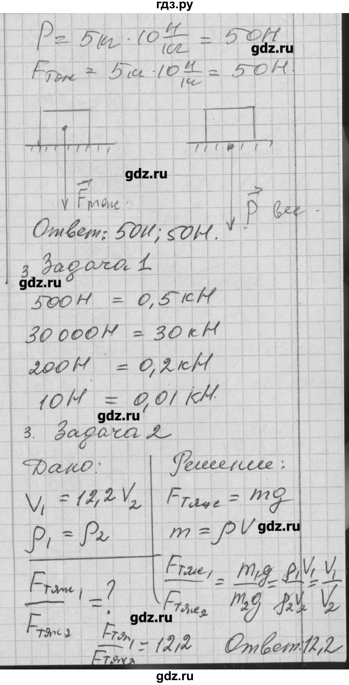 ГДЗ § 28 физика 7 класс рабочая тетрадь Перышкин