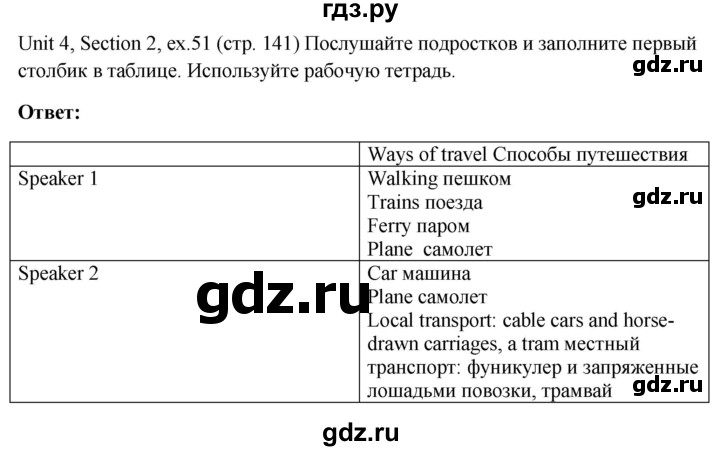 ГДЗ по английскому языку 10 класс Биболетова Enjoy English  страница - 141, Решебник №1 2016