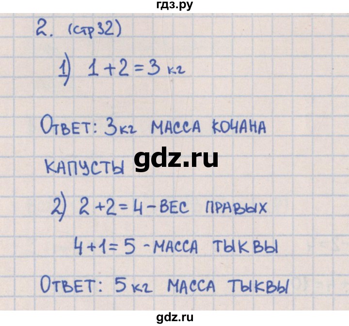 ГДЗ по математике 1 класс Глаголева контрольно-измерительные материалы (ким) к учебнику Моро  страница - 32, Решебник
