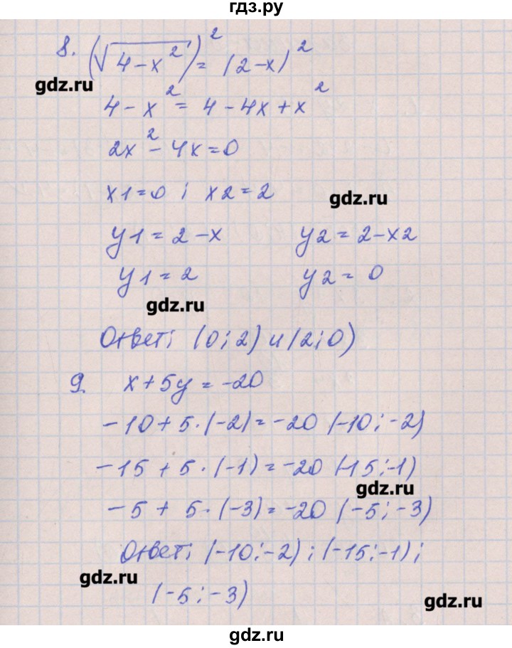 ГДЗ по алгебре 8 класс Кузнецова контрольные работы  КР-5. вариант - 2, Решебник №1