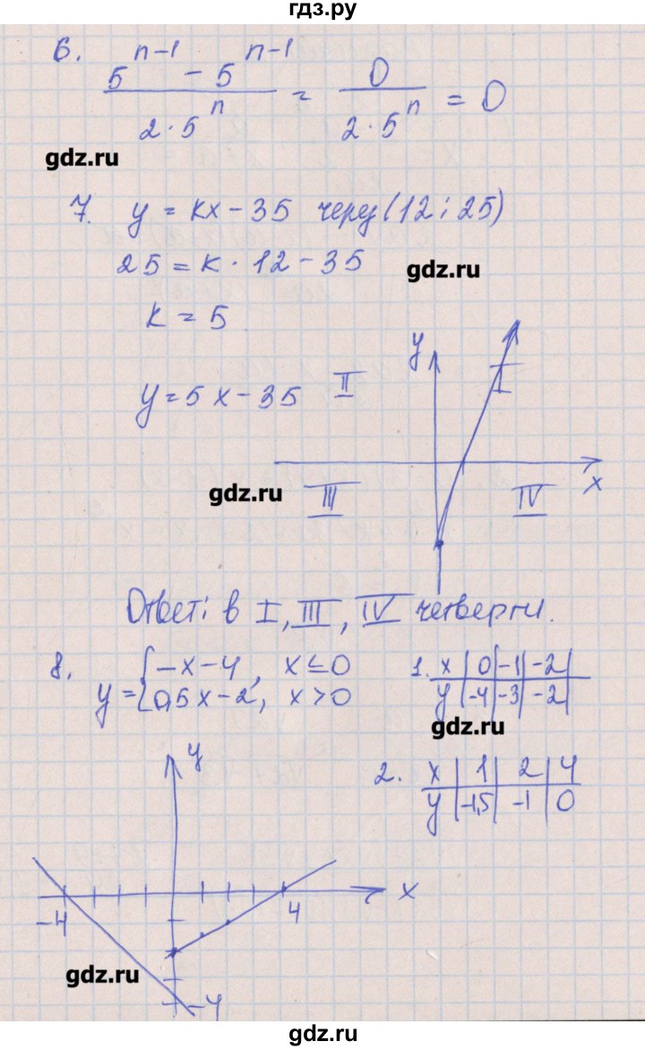 ГДЗ по алгебре 8 класс Кузнецова контрольные работы  КР-9. вариант - 1, Решебник №1