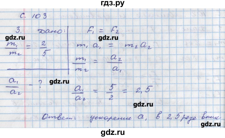 ГДЗ по физике 8 класс Артеменков тетрадь-тренажёр (Балага)  страница - 103, Решебник