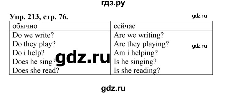 ГДЗ по английскому языку 2 класс Барашкова сборник упражнений (Верещагина)  упражнение - 213, Решебник 2018 №1
