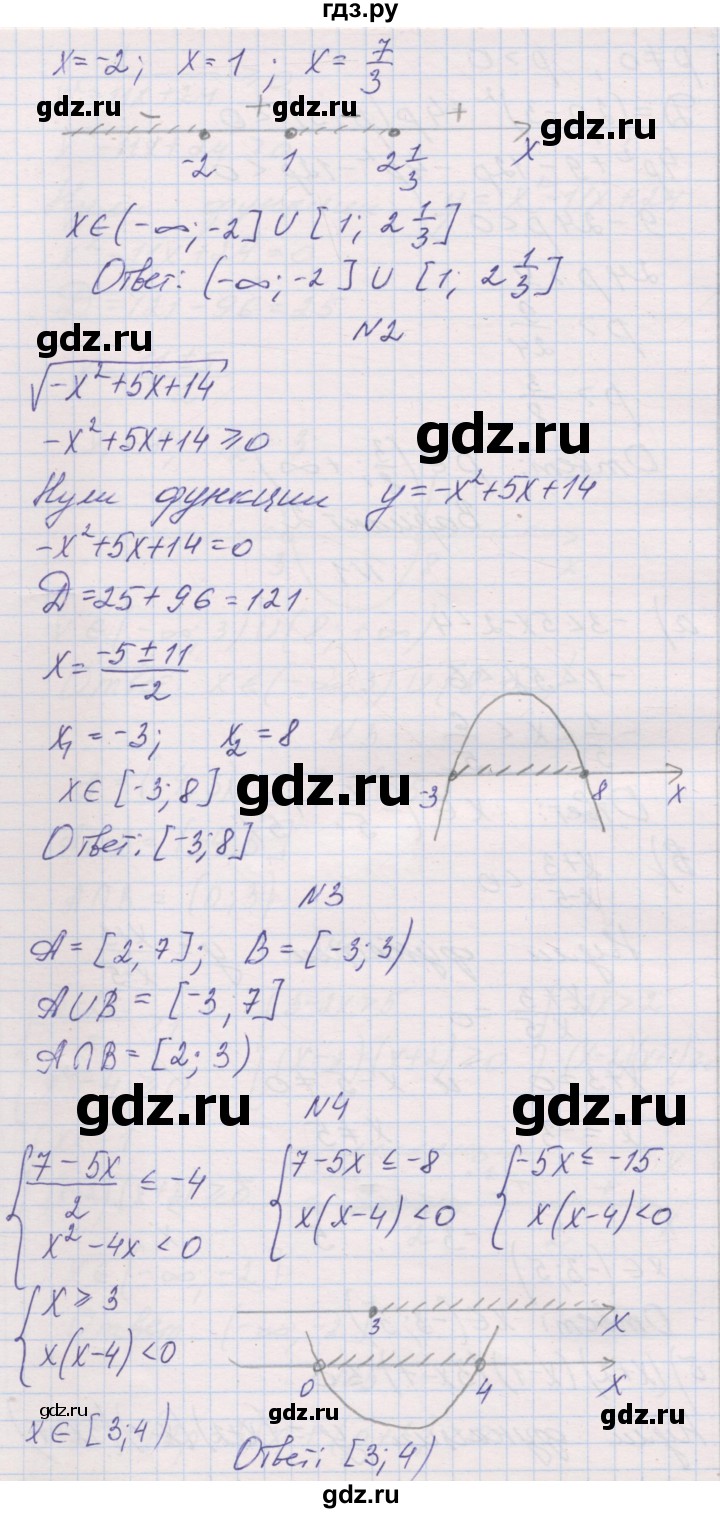 ГДЗ по алгебре 9 класс Александрова контрольные работы Базовый уровень КР-1. вариант - 2, Решебник к изданию 2019 года