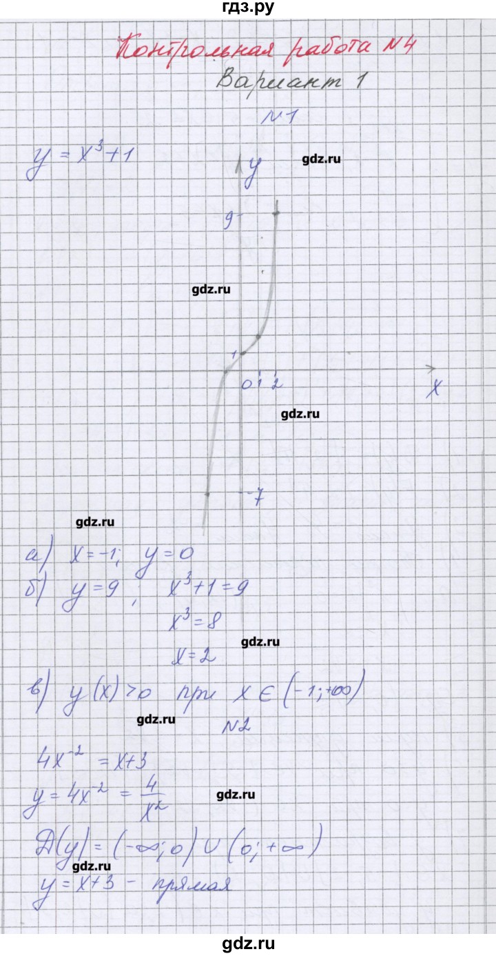 ГДЗ по алгебре 9 класс Александрова контрольные работы Базовый уровень КР-4. вариант - 1, Решебник к изданию 2016 года