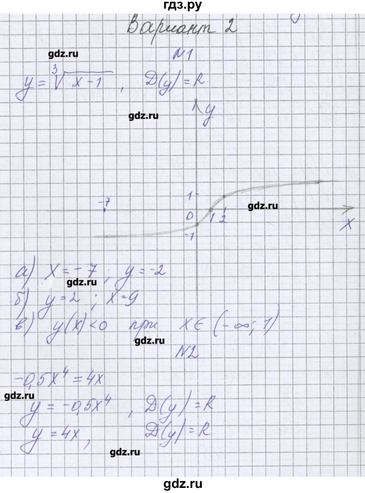 ГДЗ по алгебре 9 класс Александрова контрольные работы Базовый уровень КР-4. вариант - 2, Решебник к изданию 2016 года