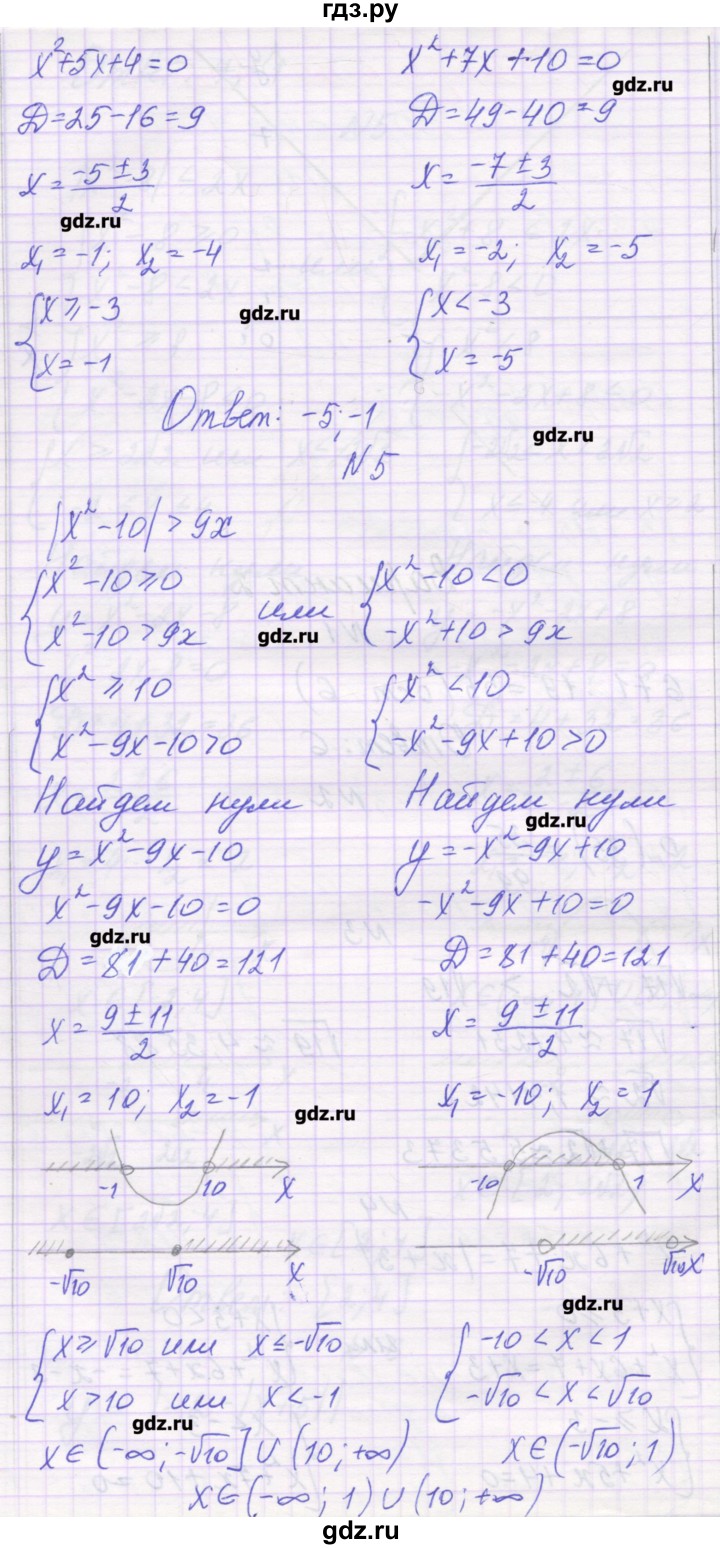 ГДЗ по алгебре 10 класс Глизбург контрольные работы Базовый и углубленный уровень КР-1. вариант - 2, Решебник