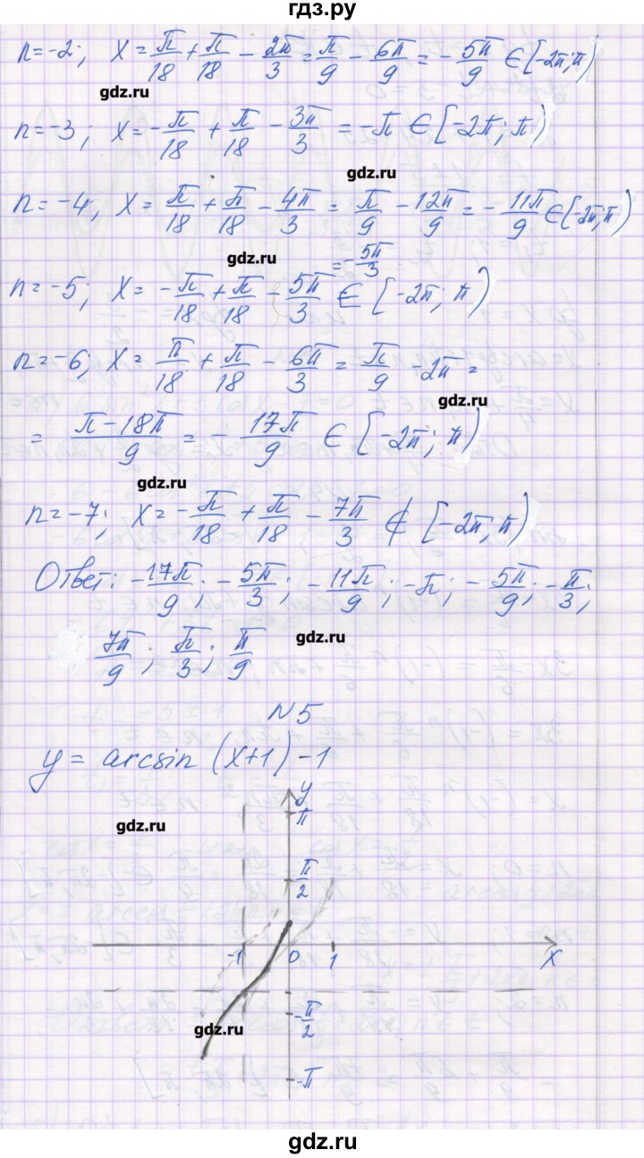 ГДЗ по алгебре 10 класс Глизбург контрольные работы Базовый и углубленный уровень КР-4. вариант - 1, Решебник