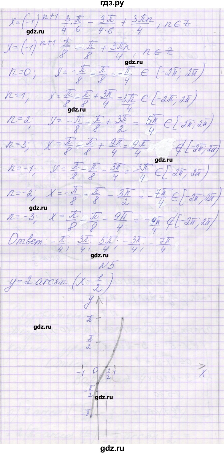 ГДЗ по алгебре 10 класс Глизбург контрольные работы Базовый и углубленный уровень КР-4. вариант - 3, Решебник