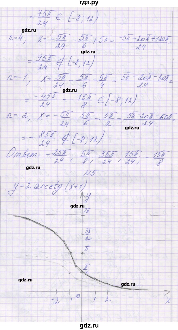 ГДЗ по алгебре 10 класс Глизбург контрольные работы Базовый и углубленный уровень КР-4. вариант - 6, Решебник