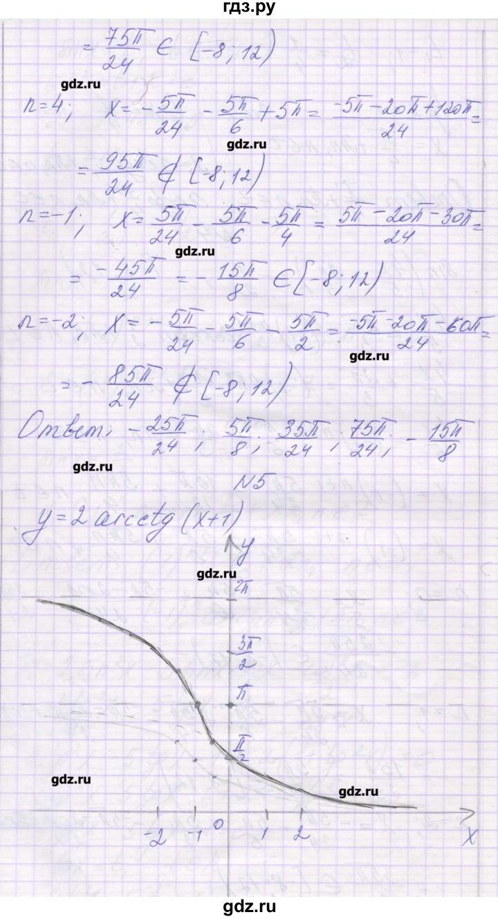 ГДЗ по алгебре 10 класс Глизбург контрольные работы (Мордкович) Базовый и углубленный уровень КР-4. вариант - 6, Решебник