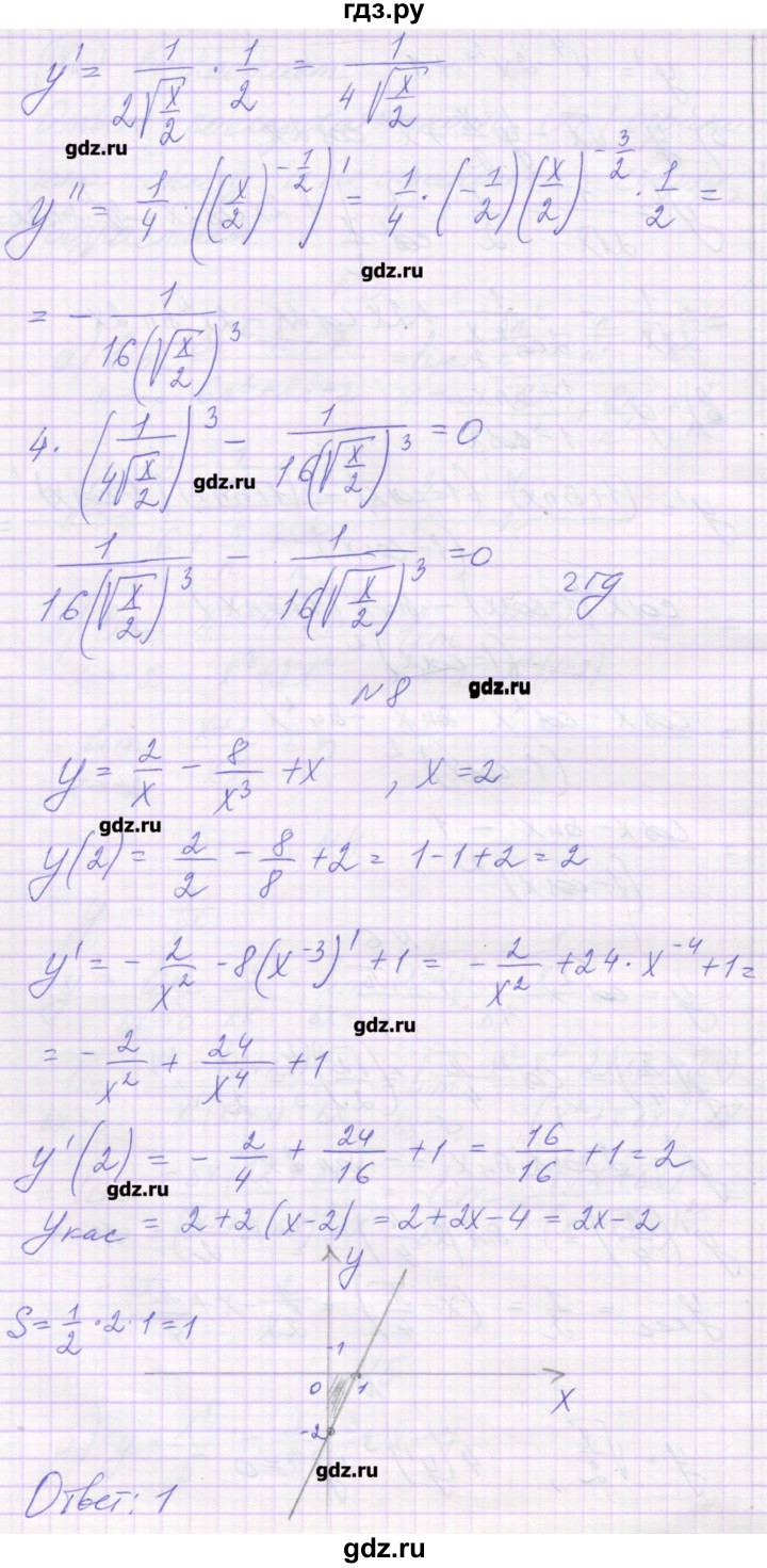 ГДЗ по алгебре 10 класс Глизбург контрольные работы Базовый и углубленный уровень КР-7. вариант - 2, Решебник