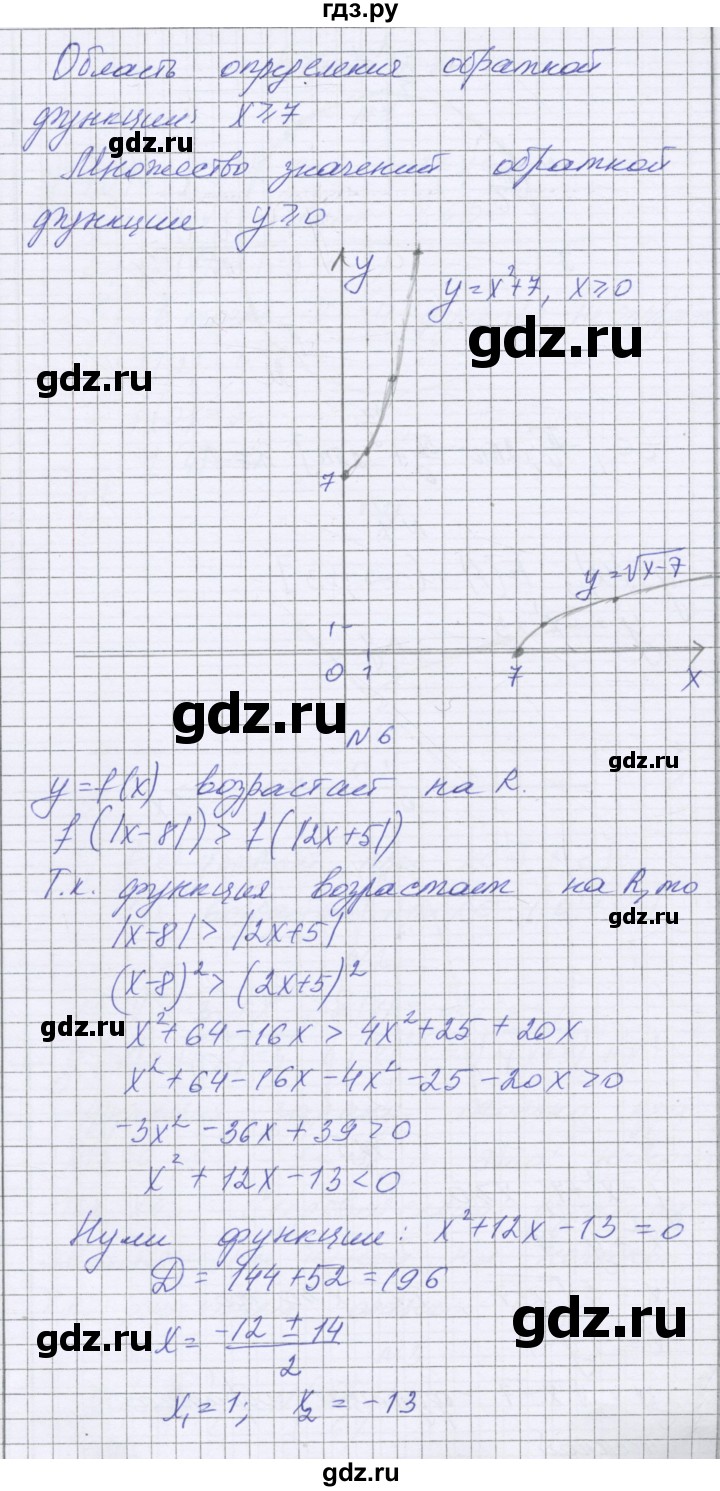 ГДЗ по алгебре 10 класс Глизбург контрольные работы Базовый уровень КР-1. вариант - 2, Решебник