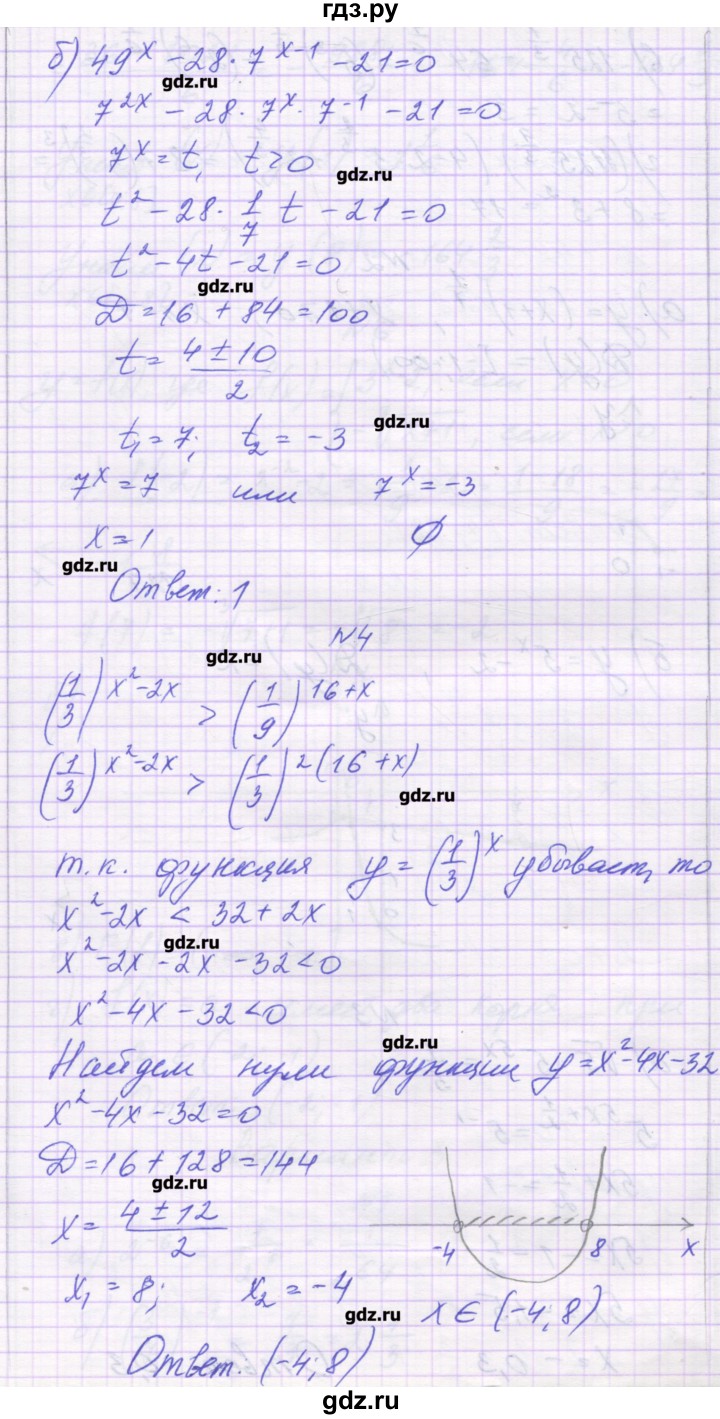 ГДЗ по алгебре 11 класс Глизбург контрольные работы Базовый уровень КР-2. вариант - 3, Решебник