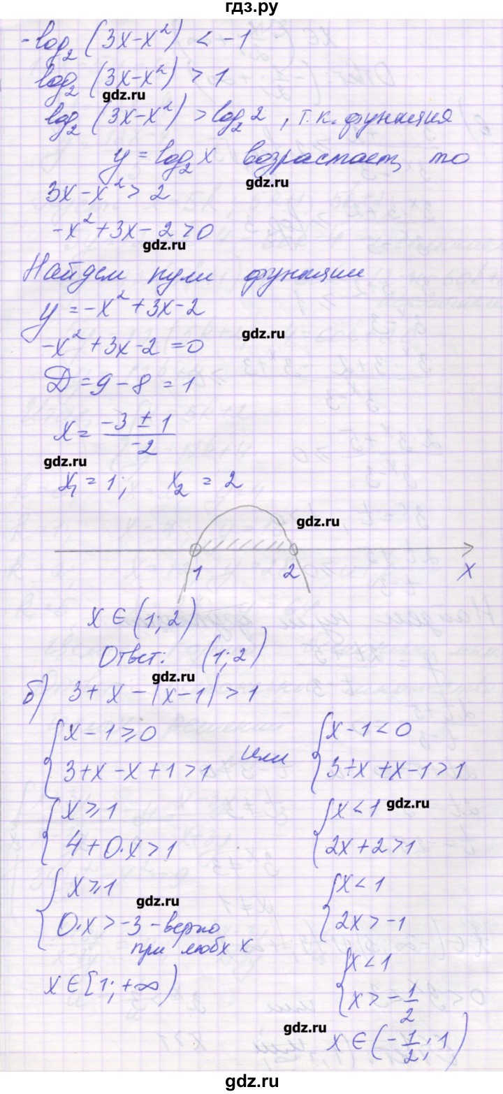 ГДЗ по алгебре 11 класс Глизбург контрольные работы Базовый уровень КР-7. вариант - 1, Решебник