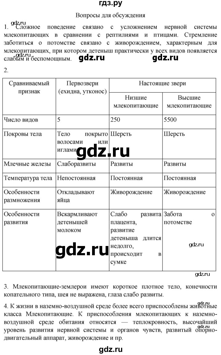 ГДЗ по биологии 7 класс Константинов   страница - 266, Решебник 2024