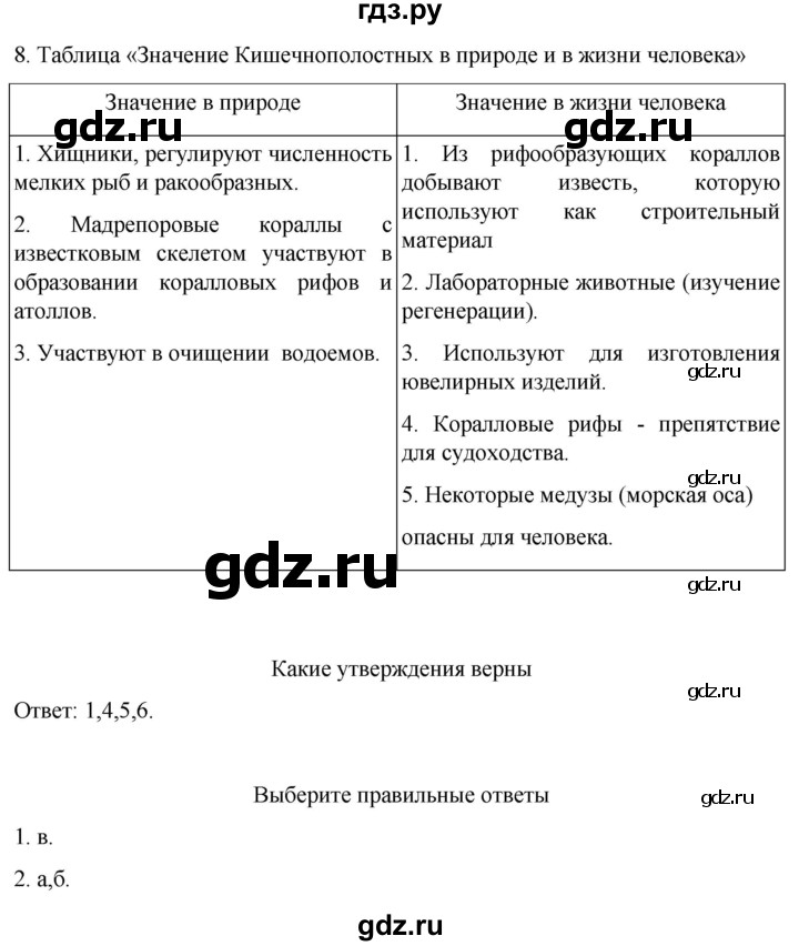 ГДЗ по биологии 7 класс Константинов   страница - 59, Решебник 2024