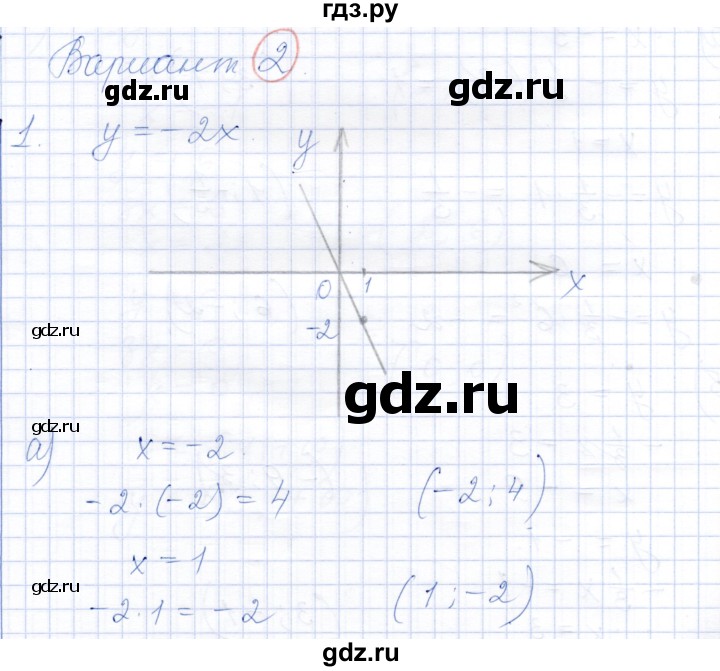 ГДЗ по алгебре 7 класс Александрова самостоятельные работы  Базовый уровень С-12. вариант - 2, Решебник к самостоятельным работам 2019