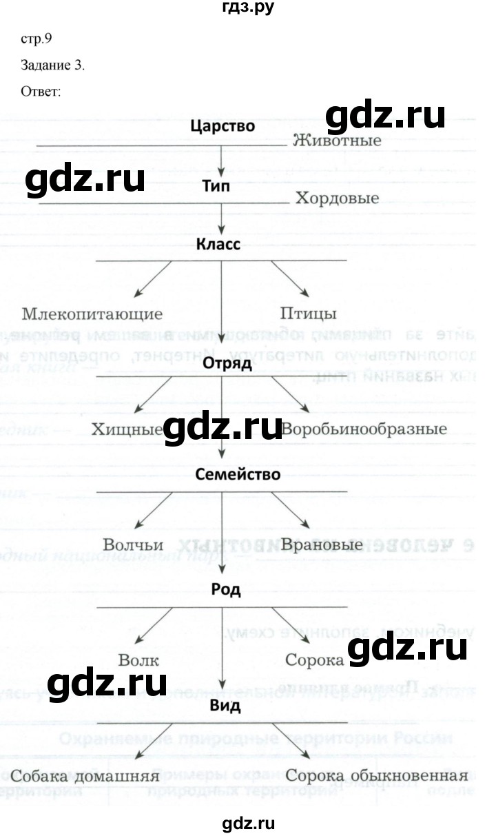 ГДЗ по биологии 7 класс Суматохин рабочая тетрадь (Константинов)  тетрадь №1. страница - 9, Решебник 2023