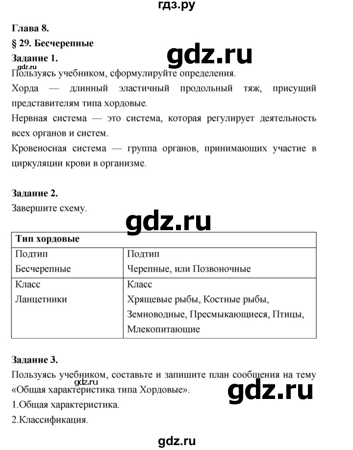 ГДЗ по биологии 7 класс Суматохин рабочая тетрадь (Константинов)  тетрадь №1. страница - 103, Решебник 2015