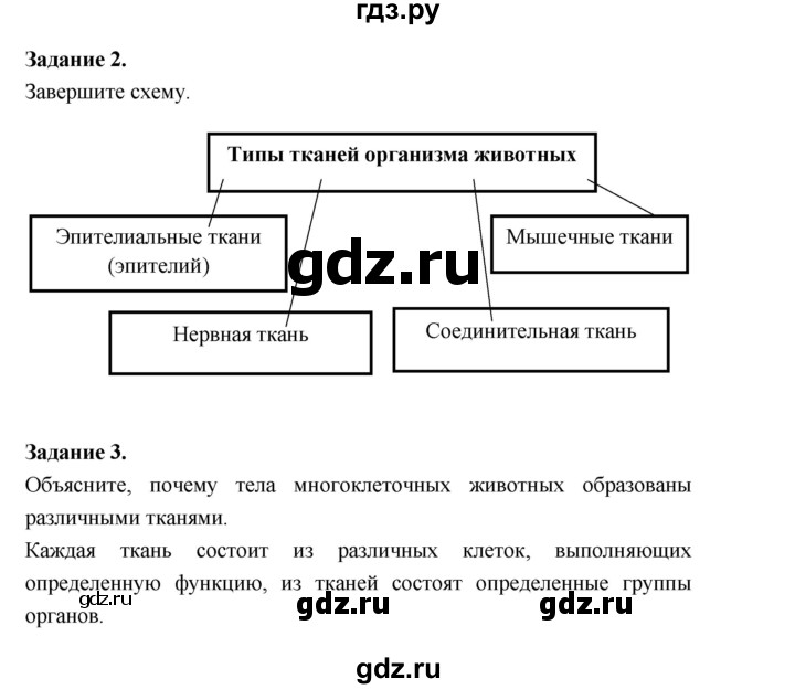 ГДЗ по биологии 7 класс Суматохин рабочая тетрадь (Константинов)  тетрадь №1. страница - 21, Решебник 2015