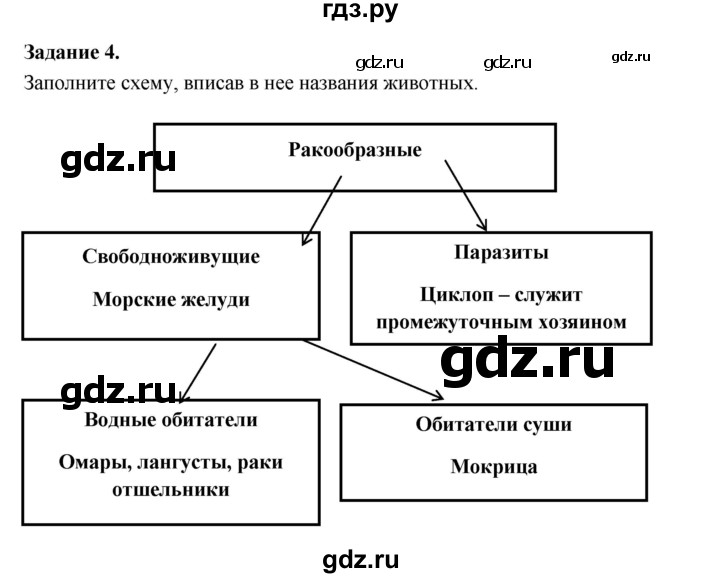 ГДЗ по биологии 7 класс Суматохин рабочая тетрадь (Константинов)  тетрадь №1. страница - 82, Решебник 2015