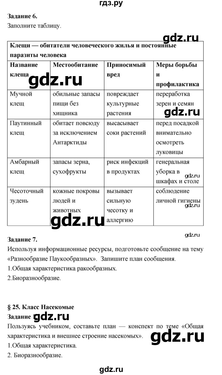 ГДЗ по биологии 7 класс Суматохин рабочая тетрадь (Константинов)  тетрадь №1. страница - 86, Решебник 2015