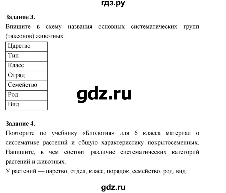 ГДЗ по биологии 7 класс Суматохин рабочая тетрадь (Константинов)  тетрадь №1. страница - 9, Решебник 2015