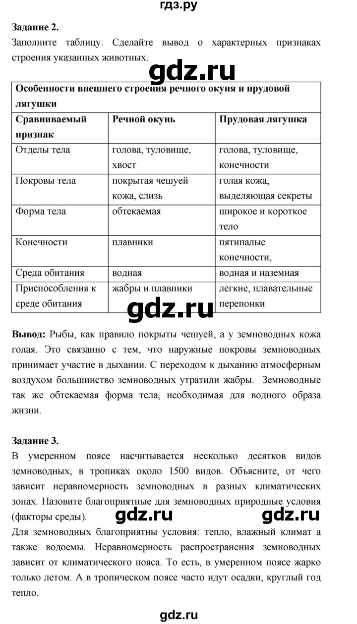 ГДЗ по биологии 7 класс Суматохин рабочая тетрадь (Константинов)  тетрадь №2. страница - 16, Решебник 2015