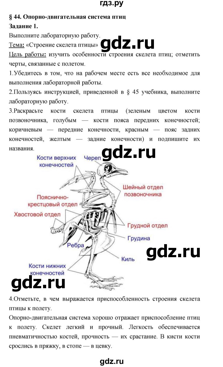 ГДЗ по биологии 7 класс Суматохин рабочая тетрадь (Константинов)  тетрадь №2. страница - 46, Решебник 2015