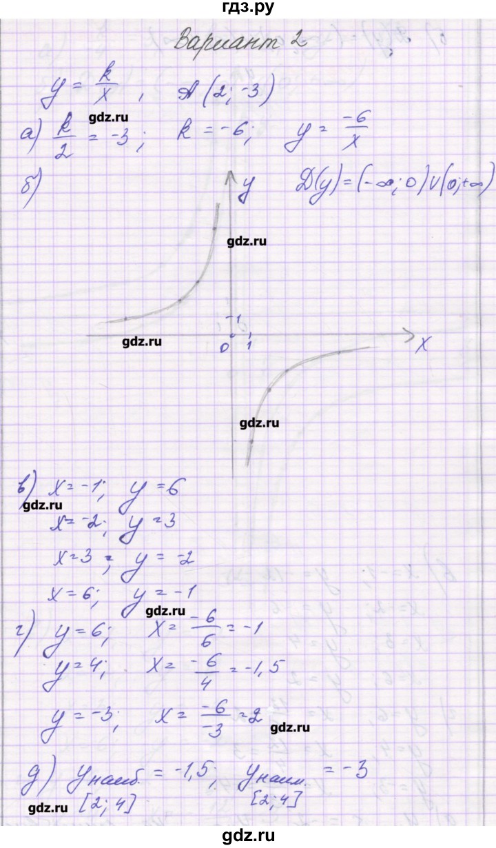 ГДЗ по алгебре 8 класс Александрова самостоятельные работы  Базовый уровень С-25. вариант - 2, Решебник