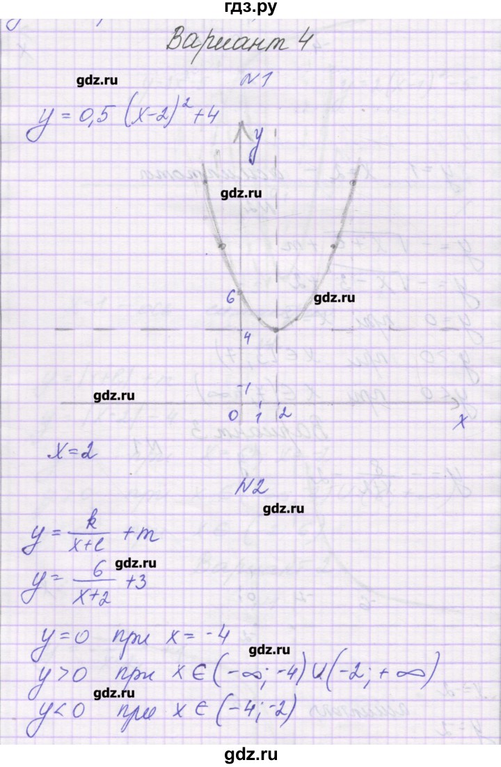 ГДЗ по алгебре 8 класс Александрова самостоятельные работы  Базовый уровень С-29. вариант - 4, Решебник